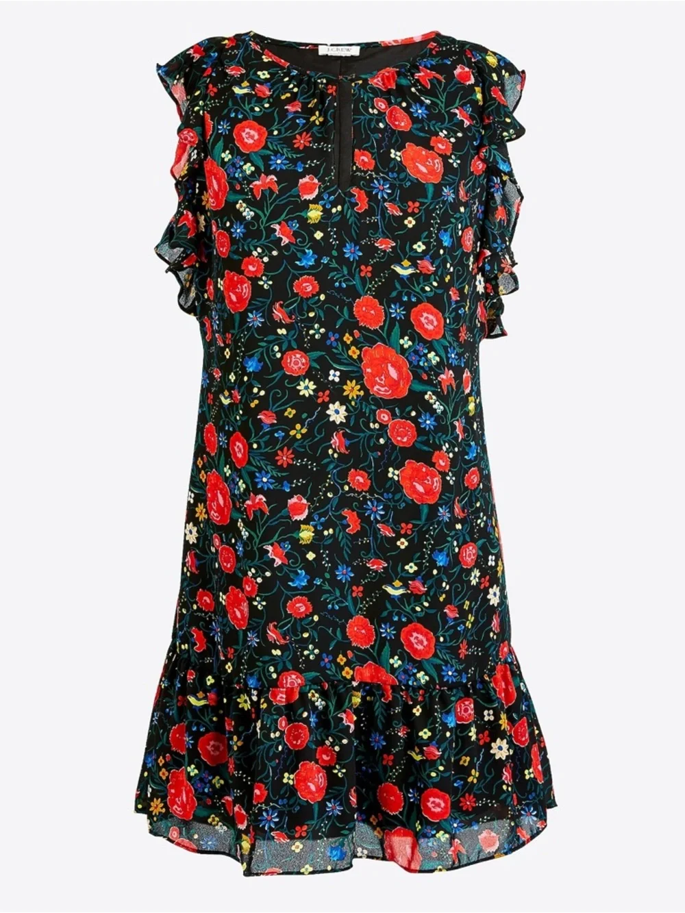 J.Crew Printed flutter dress